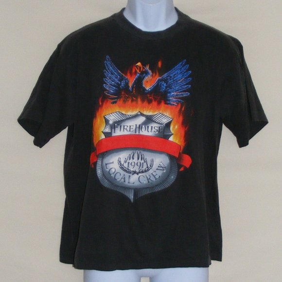 FIREHOUSE Local Crew, M/L, 1991, Phoenix Bird, VTG